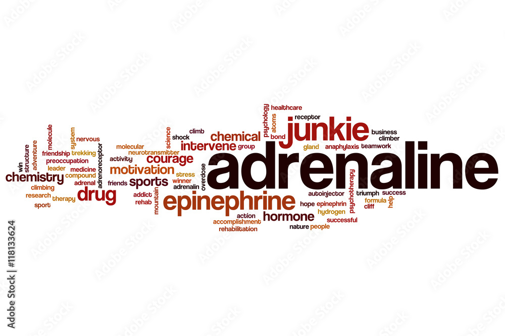 Adrenaline word cloud