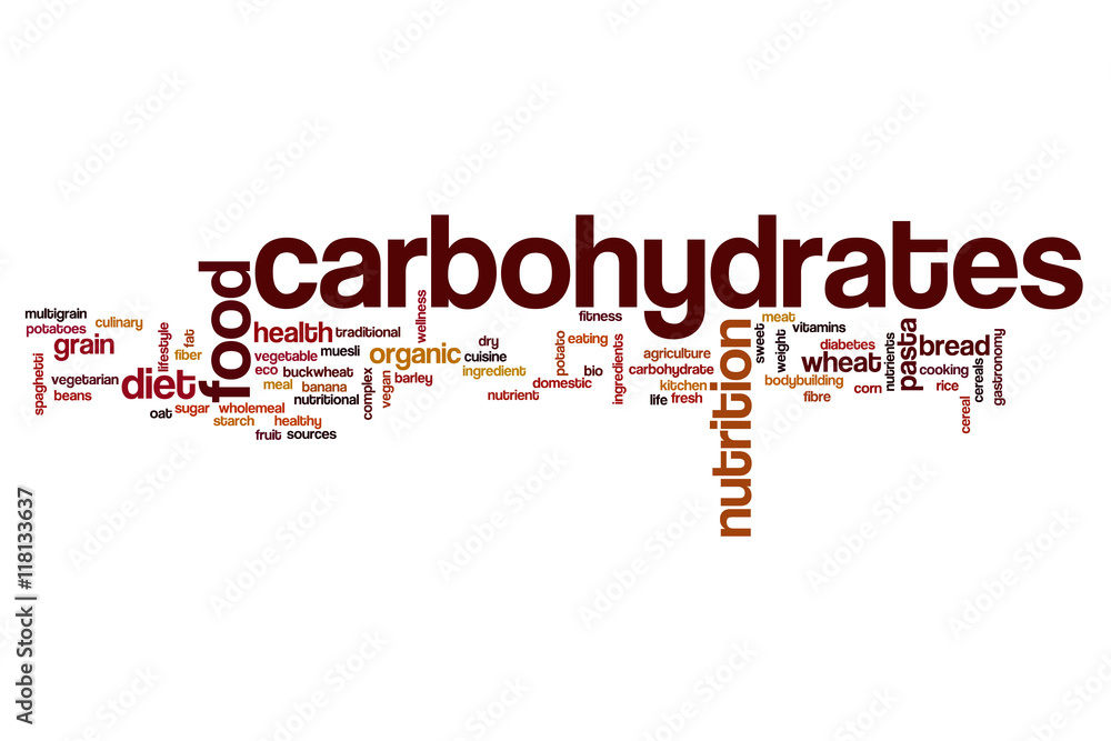 Carbohydrates word cloud
