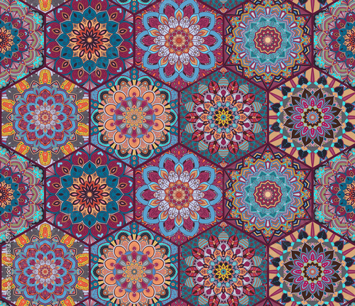 Tiles Pattern Colorful Hexagon