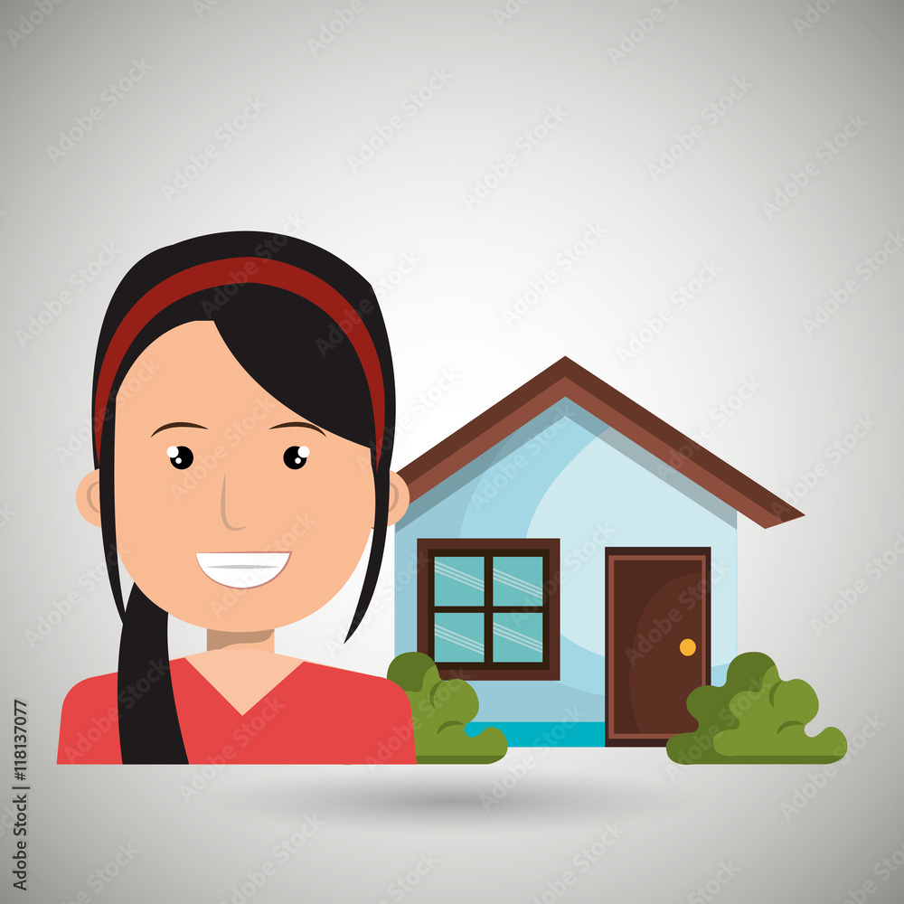 man house estate icon vector illustration graphic man house estate icon vector illustration graphic