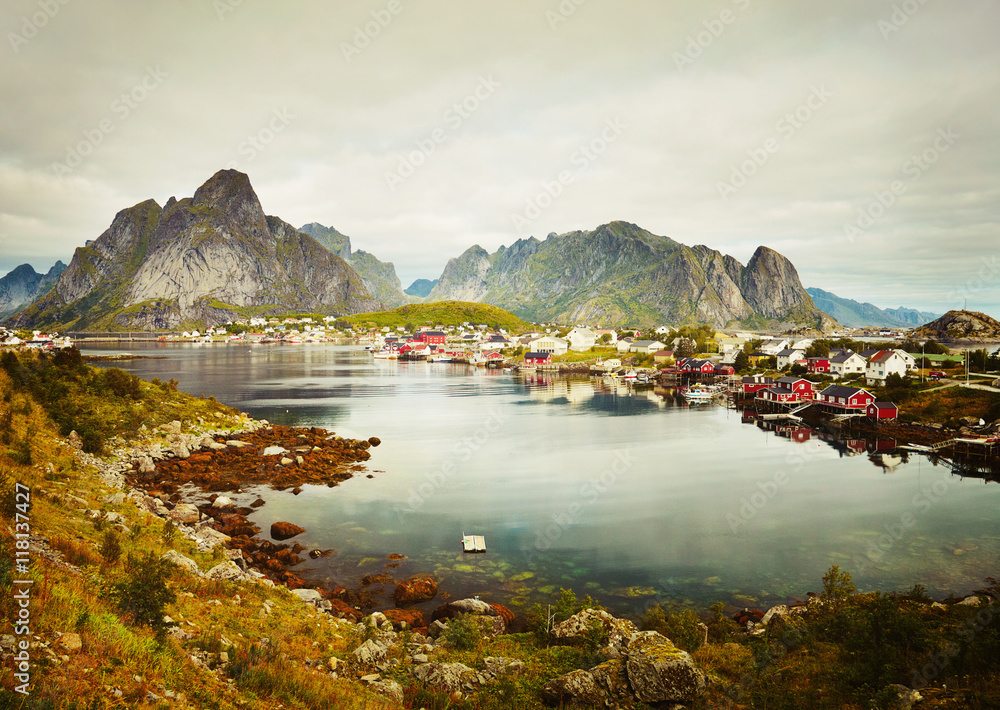 Reine fishing village.  Lofoten Islands, Norway