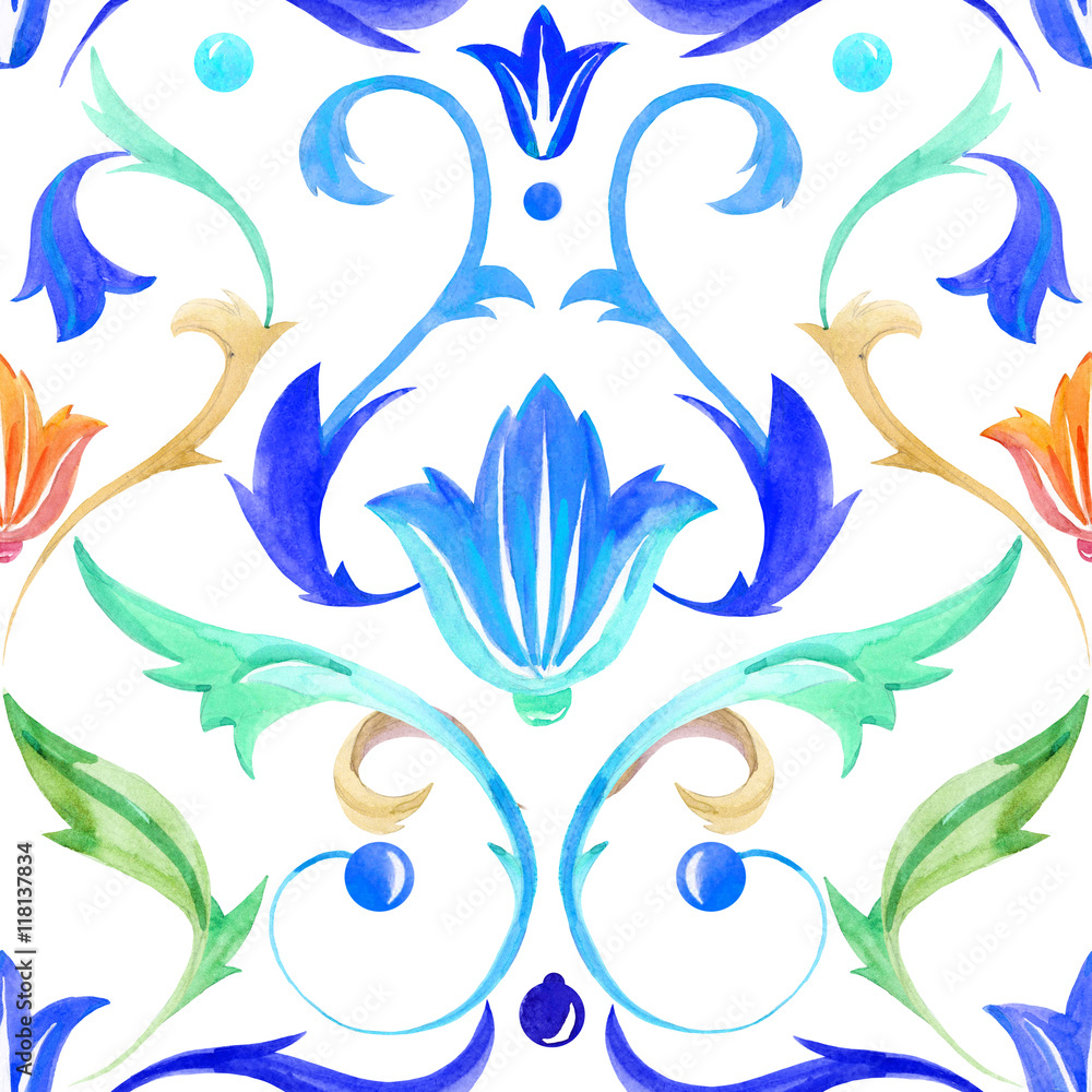 Fototapeta premium Vintage baroque victorian retro pattern