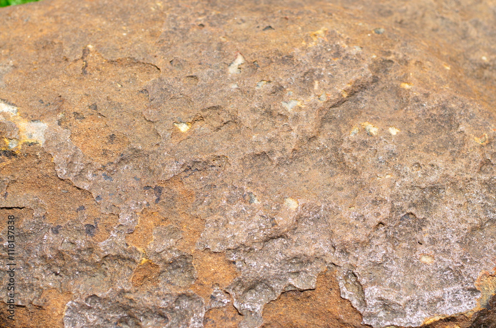 The pattern on the surface of natural stone.
