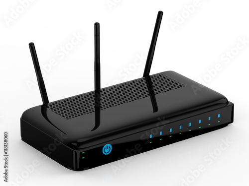 black wireless router