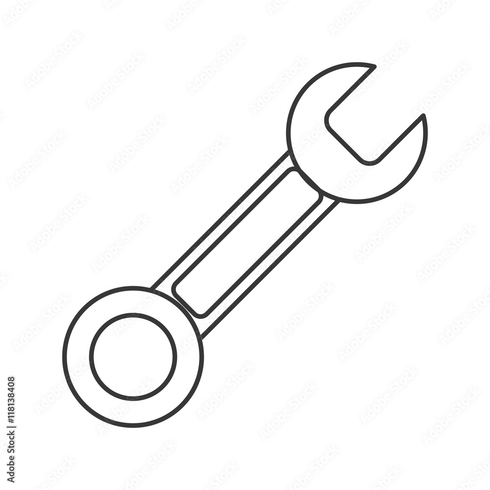 flat design wrench tool icon vector illustration flat design wrench tool icon vector illustration