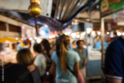 Blur or Defocus image in Thailand market. © akelomongkol
