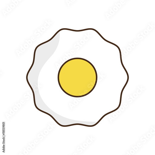 Egg breakfast food menu icon. Isolated and flat vecctor illustration