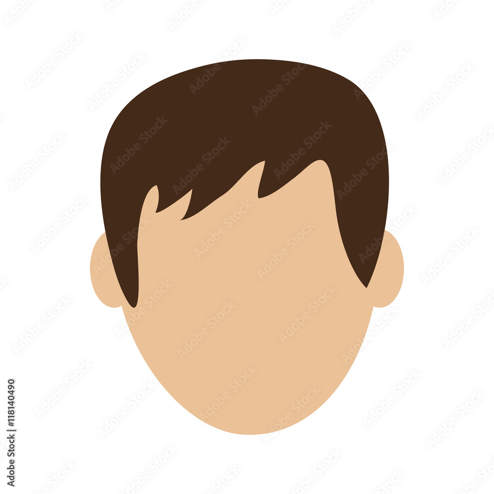 flat design faceless head of man icon vector illustration flat design faceless head of man icon vector illustration