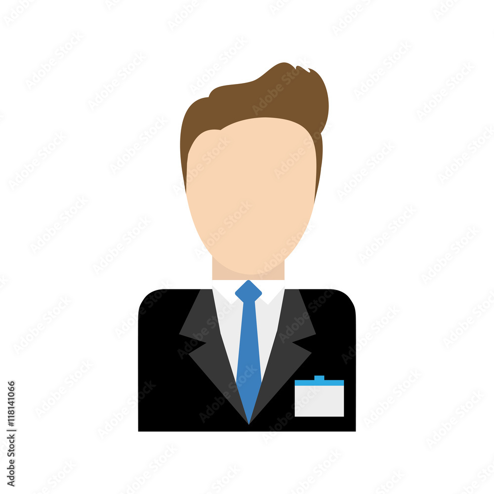 Businessman avatar man male business icon. Isolated and flat vecctor illustration Businessman avatar man male business icon. Isolated and flat vecctor illustration