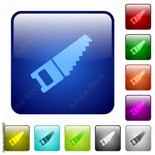 Color hand saw square buttons