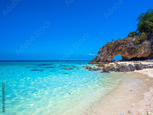 Koh Khai on the way to Lipe Island  landmark of satun province  Thailand