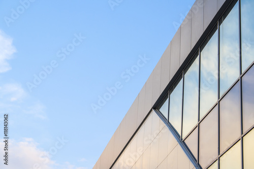 Detail of architecture of modern office buildings of glass. Architectural, glass background.