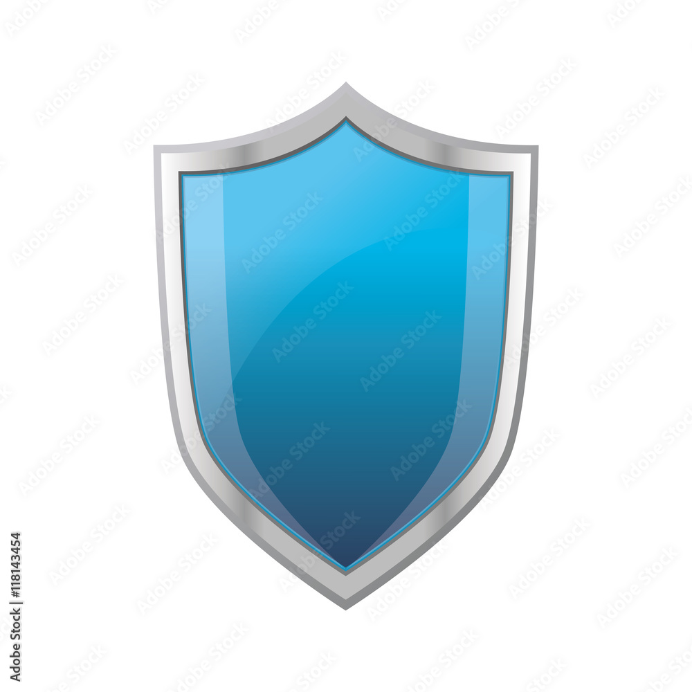flat design blue shield emblem icon vector illustration flat design blue shield emblem icon vector illustration