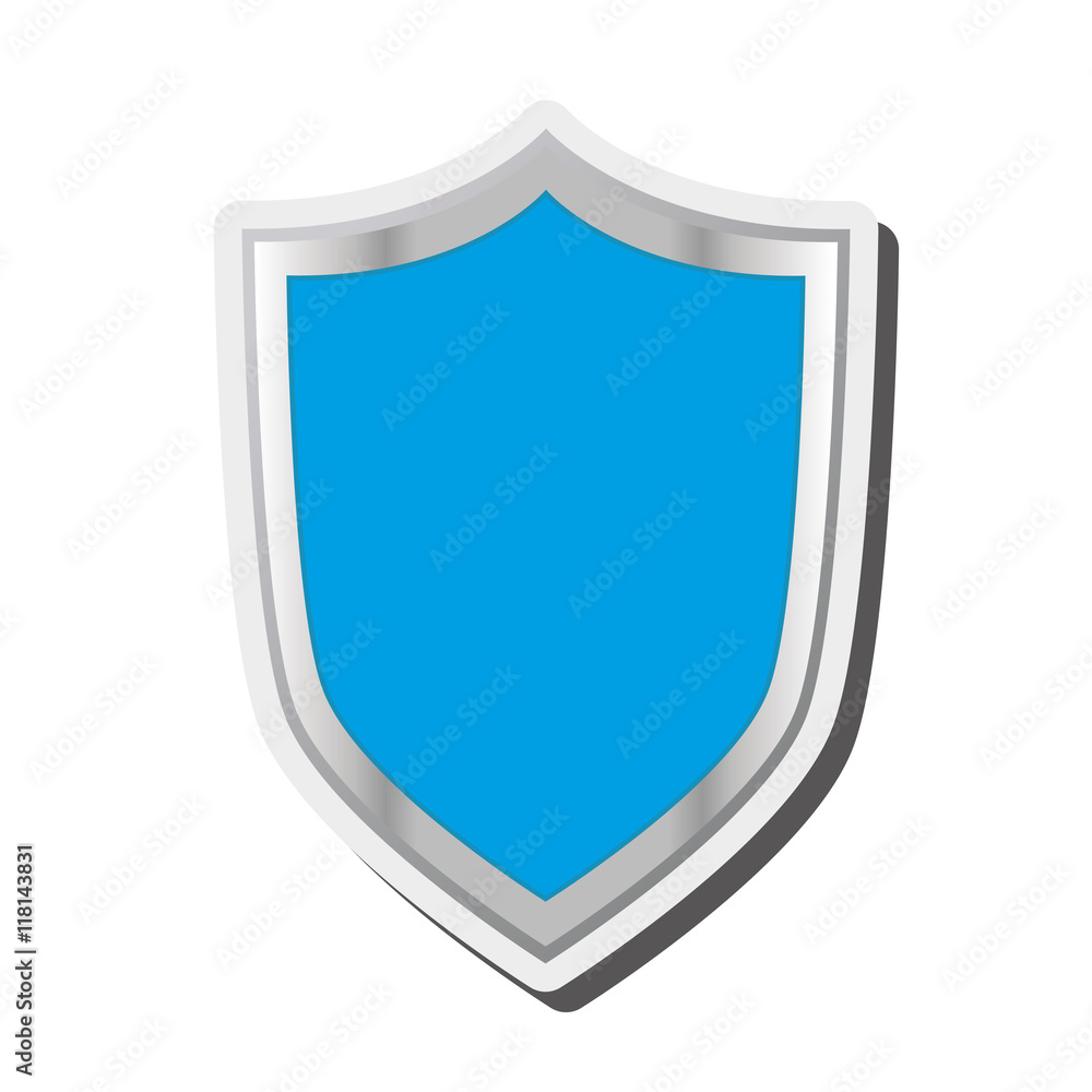flat design blue shield emblem icon vector illustration flat design blue shield emblem icon vector illustration