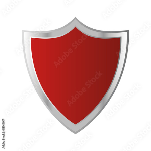 flat design shield emblem icon vector illustration