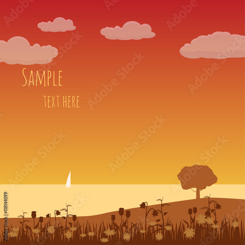 Autumn Landscape. Vector Background