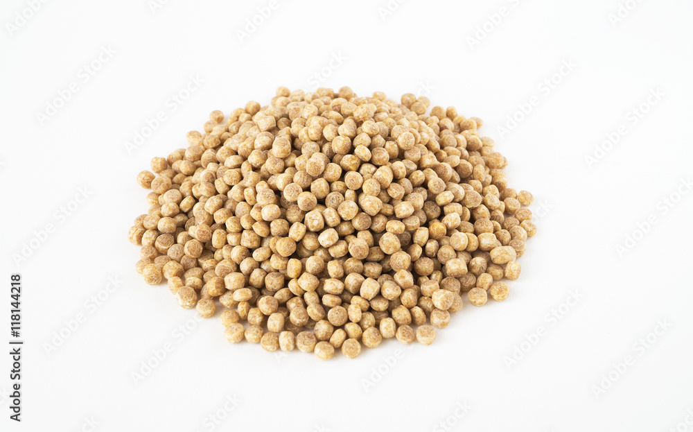 Heap of giant wholegrain couscous isolated Heap of giant wholegrain couscous isolated