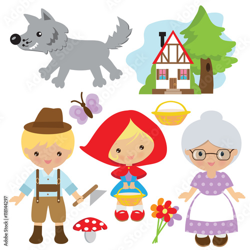 Red Riding Hood vector illustration
