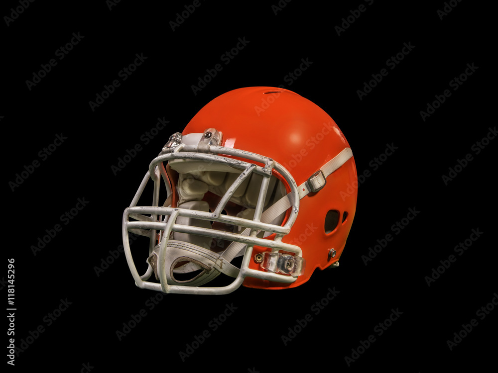 Fototapeta premium American football helmet isolated on black background
