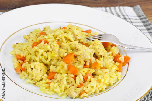 Healthy Food: Pilaf with Meat and Rice