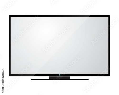 TV flat screen lcd, plasma realistic. Vector illustration.