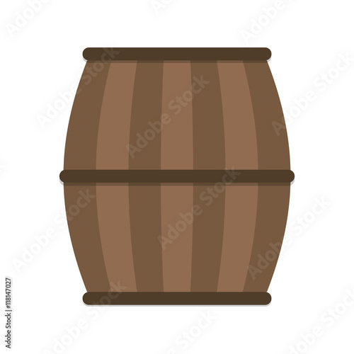 beer barrel beverage drink icon. Isolated and flat illustration