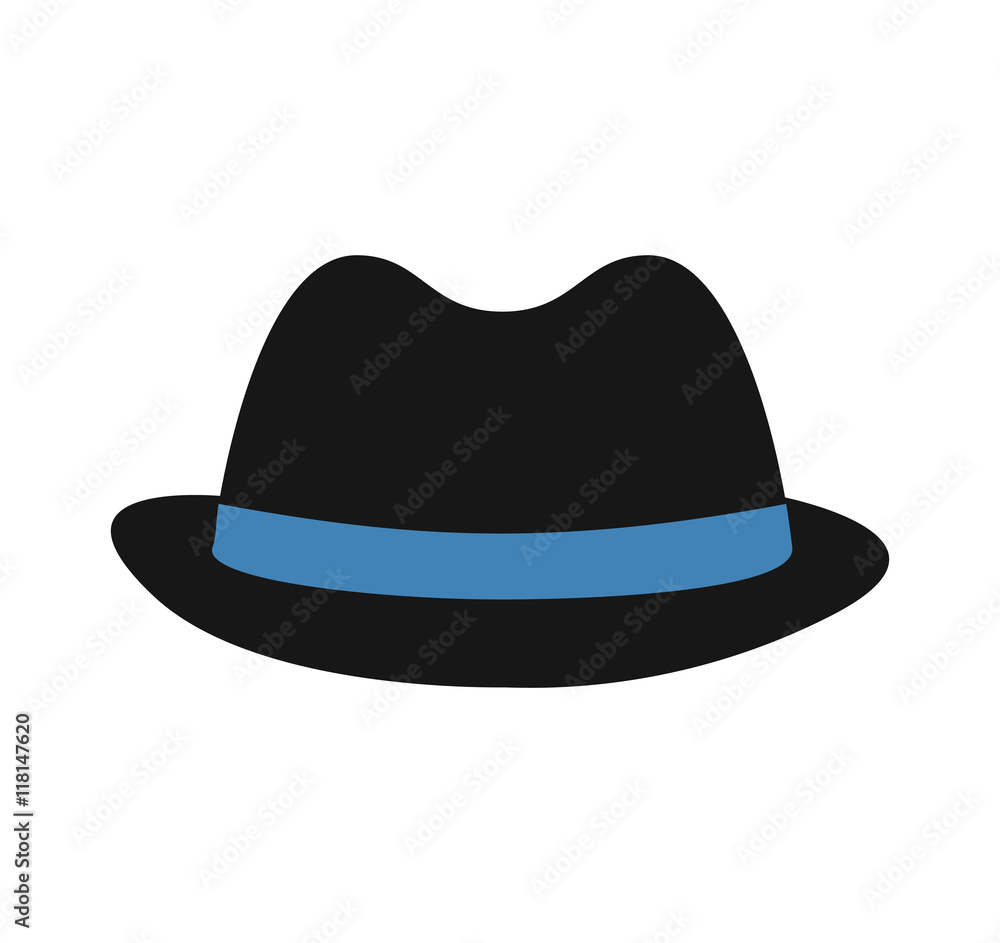 hat accesory cloth black icon. Isolated and flat illustration hat accesory cloth black icon. Isolated and flat illustration