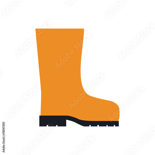 boot industrial security safety icon. Isolated and flat illustration