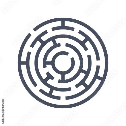 Vector illustrations with maze isolated in white background.