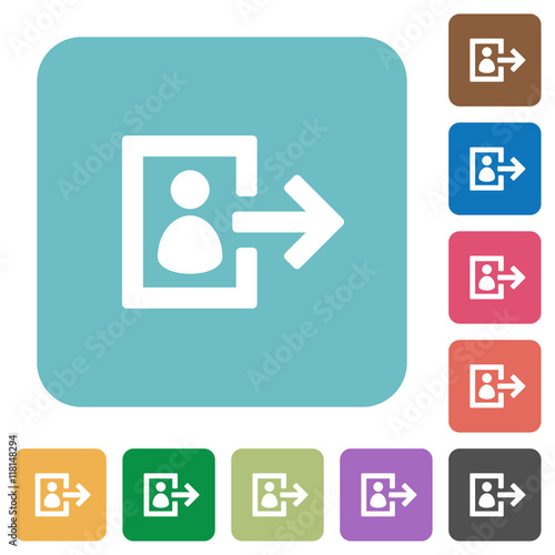 Flat user logout icons