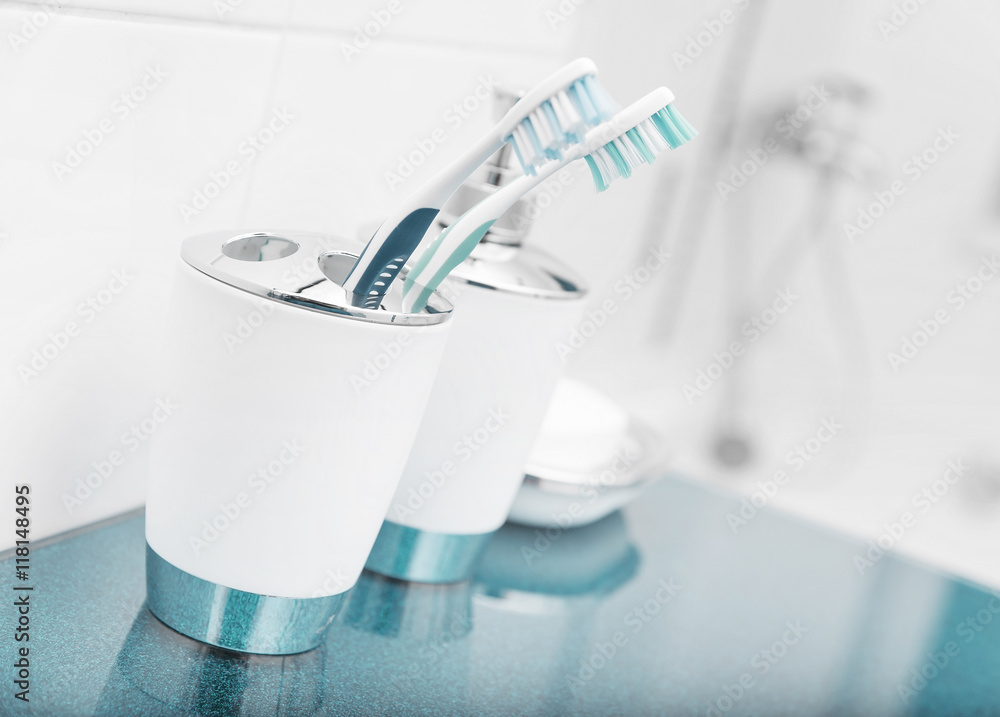 Bathroom accessories.