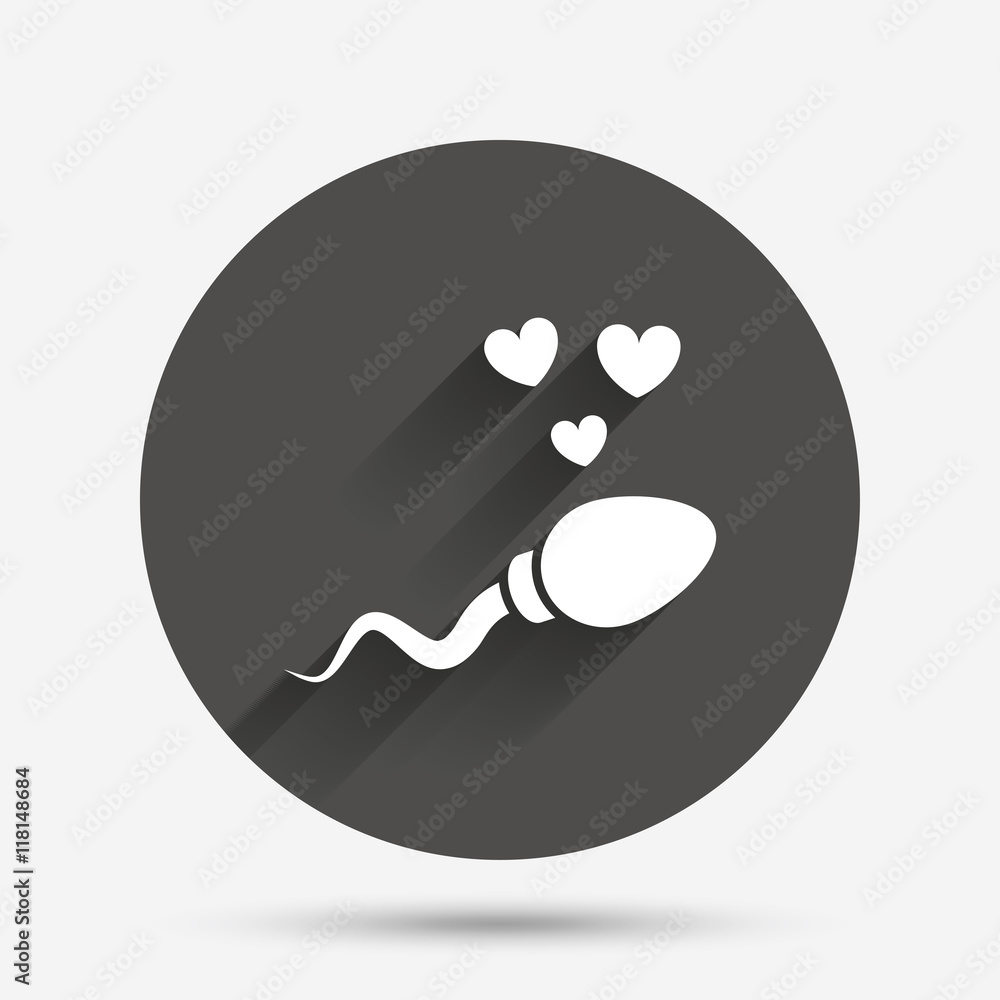 Sperm sign icon. Fertilization symbol. Sperm sign icon. Fertilization symbol.