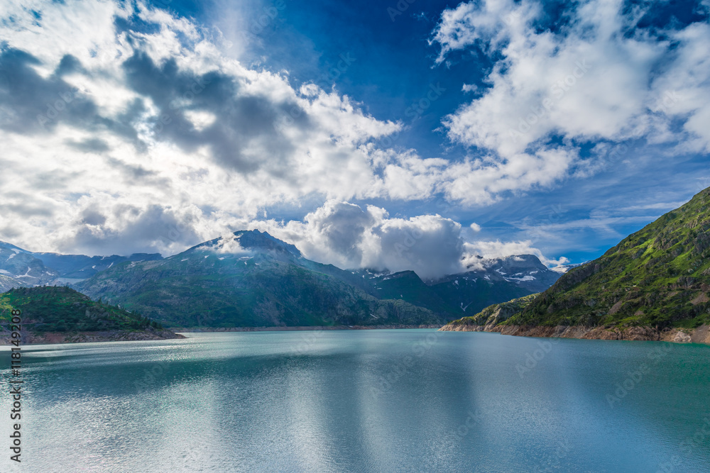 Lac (lake) Emosson near Finhaut in the Valais,  Switzerland