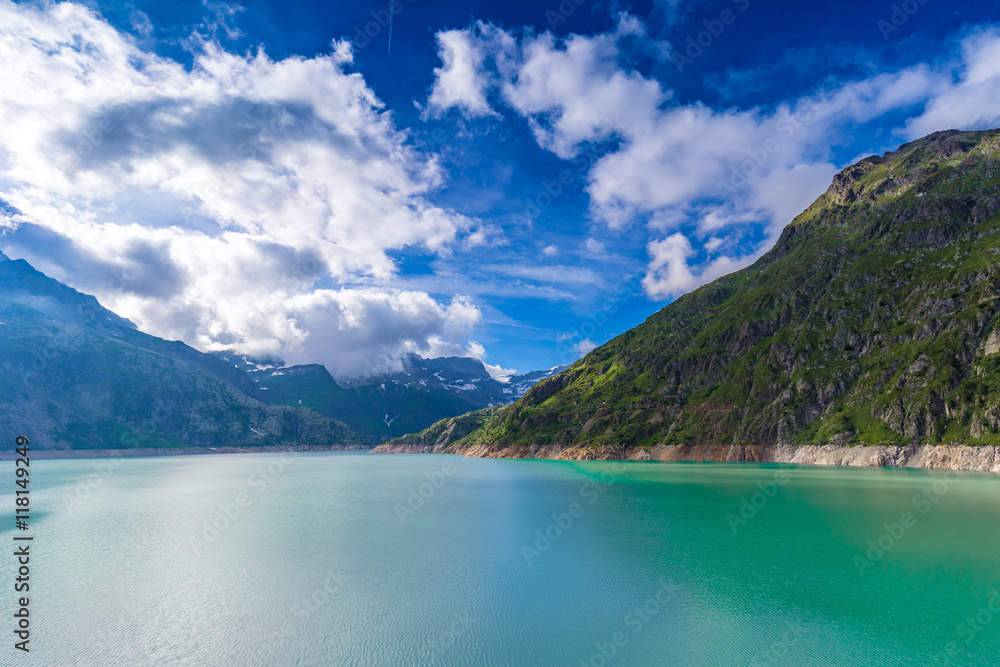 Lac (lake) Emosson near Finhaut in the Valais,  Switzerland
