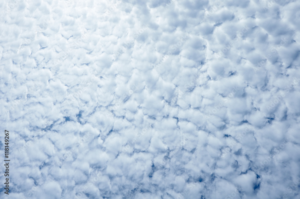 Sky full of white fluffy clouds Sky full of white fluffy clouds