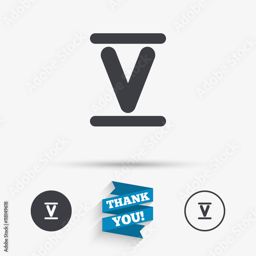 Roman numeral five icon. Roman number five sign.