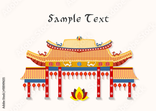 china flat design