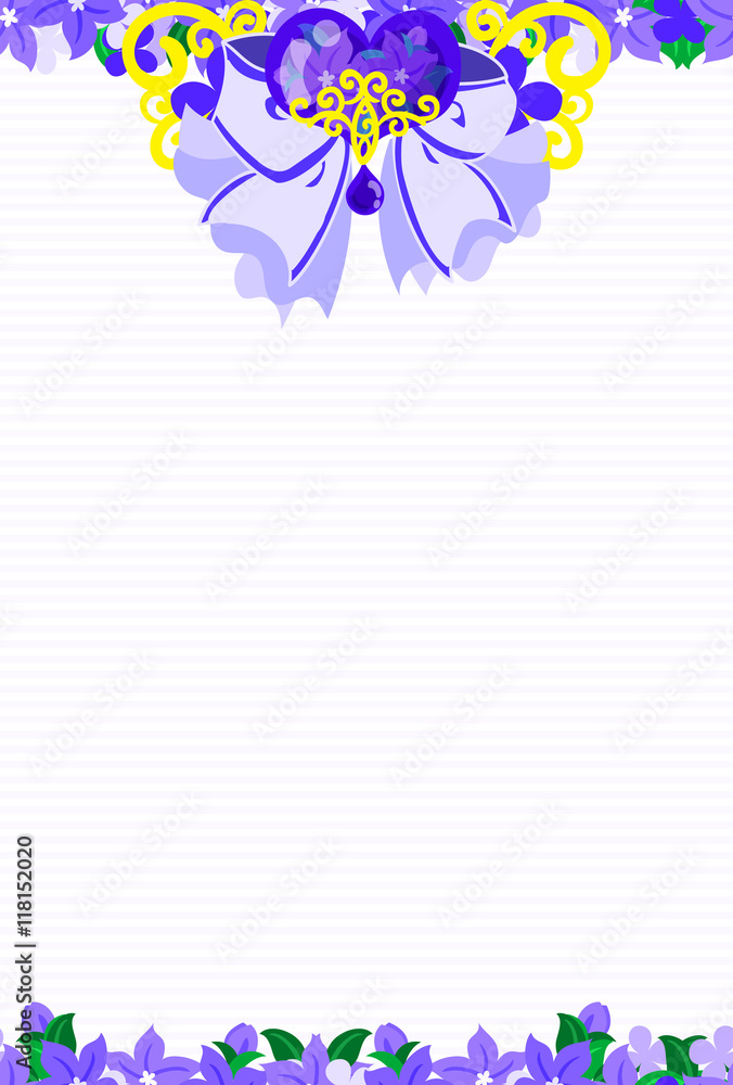 The postcard for beautiful purple flower