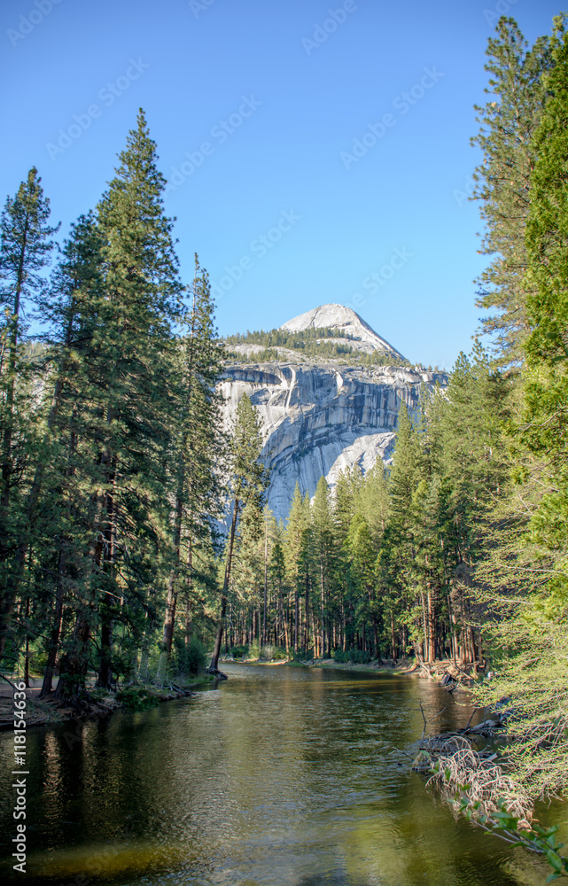 Yosemite Mountain and River