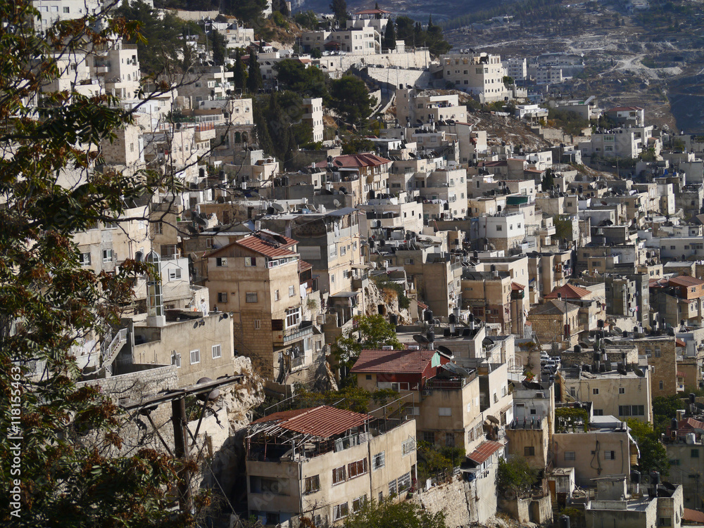 Jerusalem houses on steep hillside