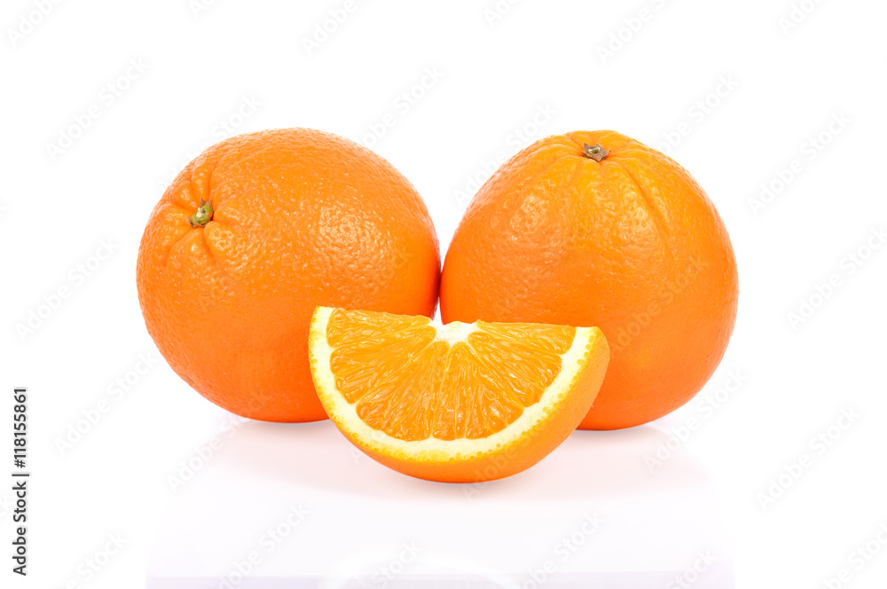 Fresh orange on white background Fresh orange on white background