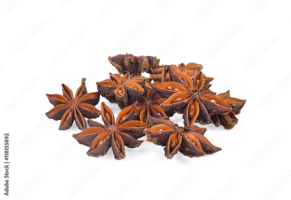 Star Anise on white background Star Anise on white background
