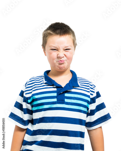 Young Blond Male With Olive Skin Making Funny Face