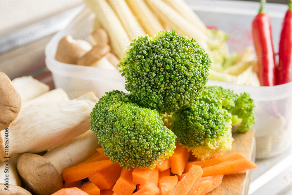 Many kind of vegetables in the kitchen Many kind of vegetables in the kitchen