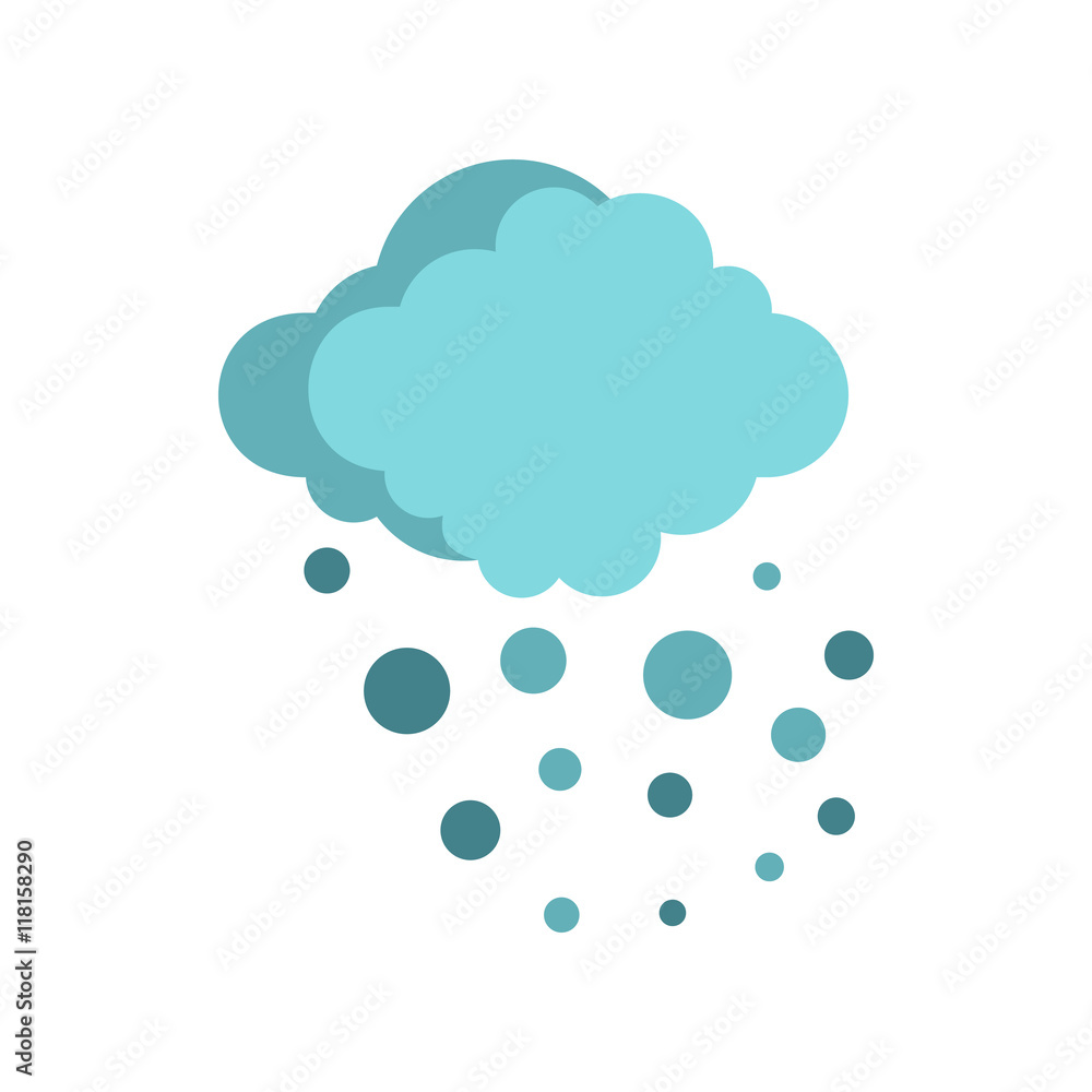 Hail icon in flat style isolated on white background. Weather symbol Hail icon in flat style isolated on white background. Weather symbol