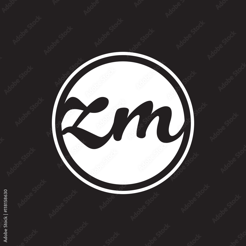 initial letter logo circle with ring