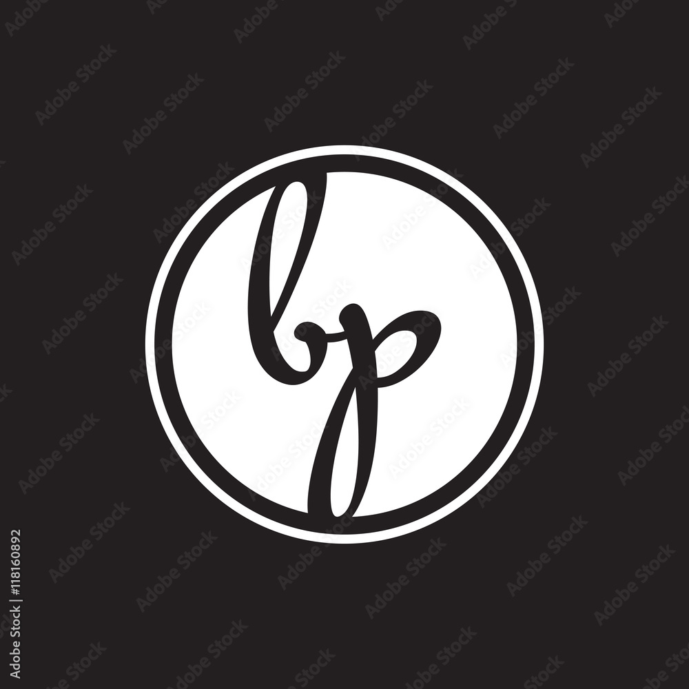 Obraz premium initial letter logo circle with ring