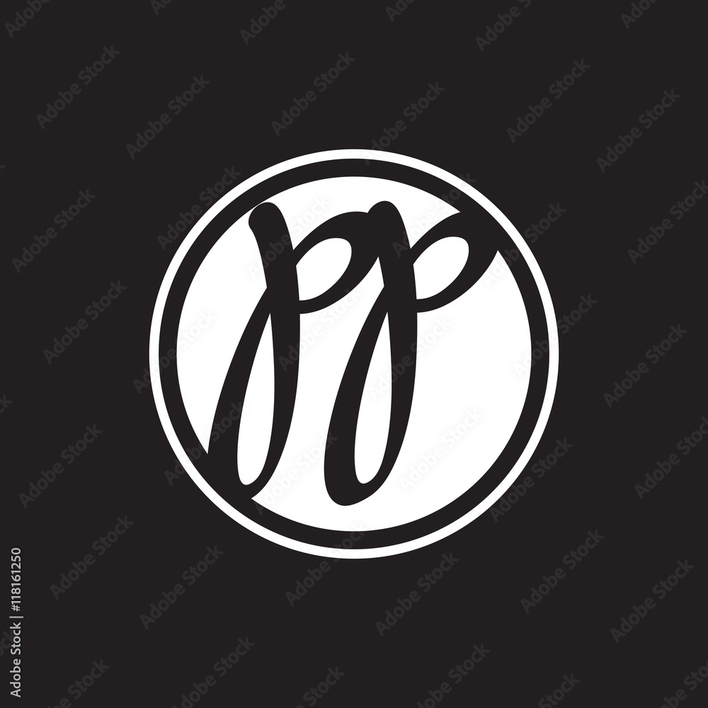 initial letter logo circle with ring