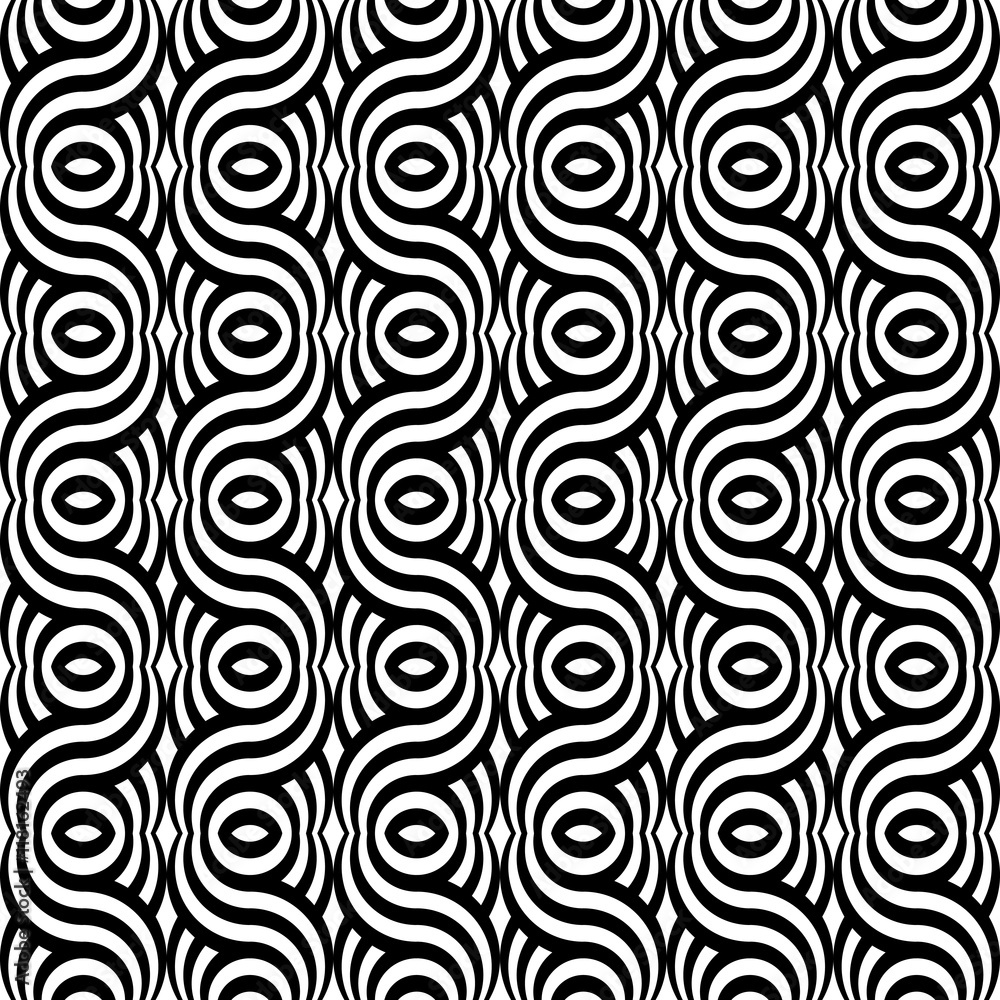 Obraz premium Design seamless monochrome waving pattern