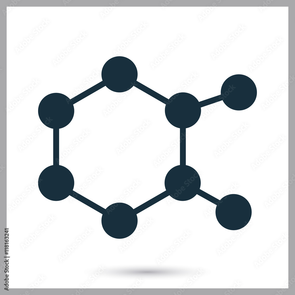 Chemical compound icon on the background Chemical compound icon on the background